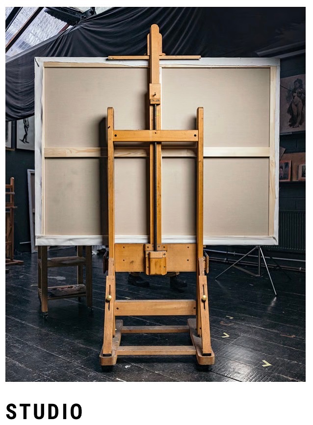 Studio supplies at Jackson's Art equipment storage lighting cleaning light box palettes easels