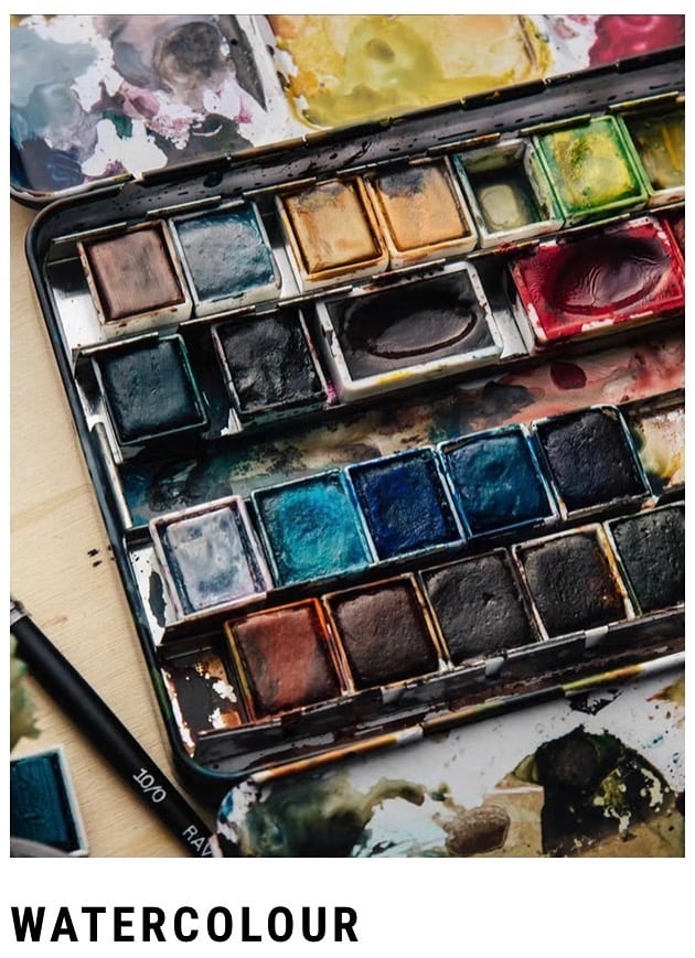 Watercolours at Jackson's Art supplies