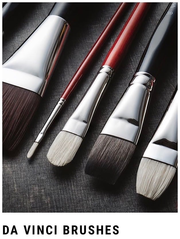 Da Vinci brushes at Jackson's Art supplies for artists