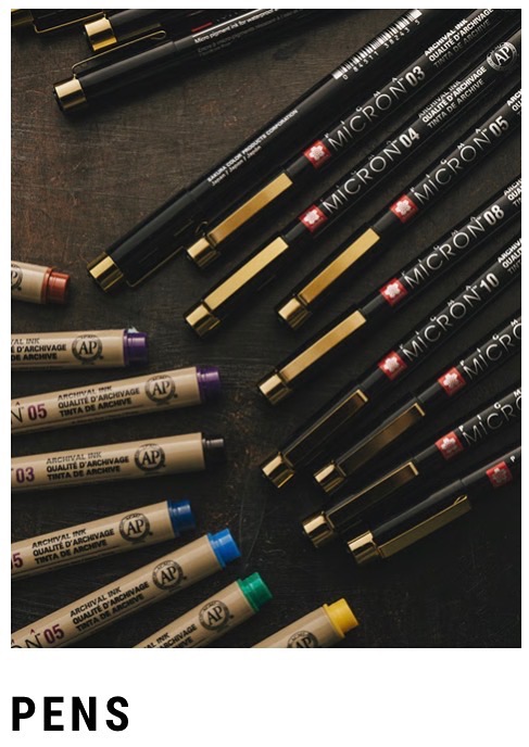 art pens for drawing, sketching, writing, and expressive mark-making, calligraphy, dip pens, markers at Jackson's Art for drawing