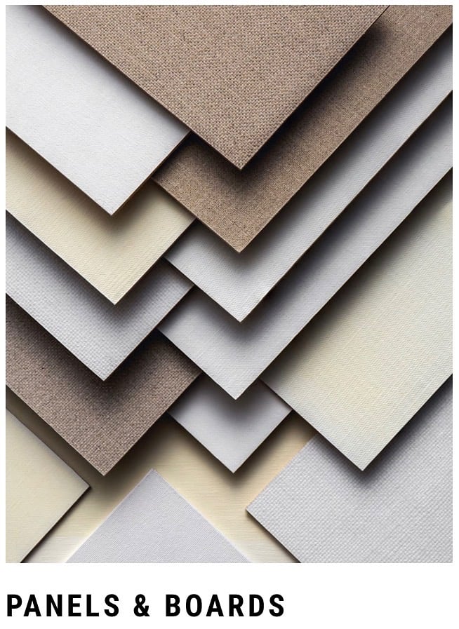 Panels boards paper and canvas at Jacksons Art for artists