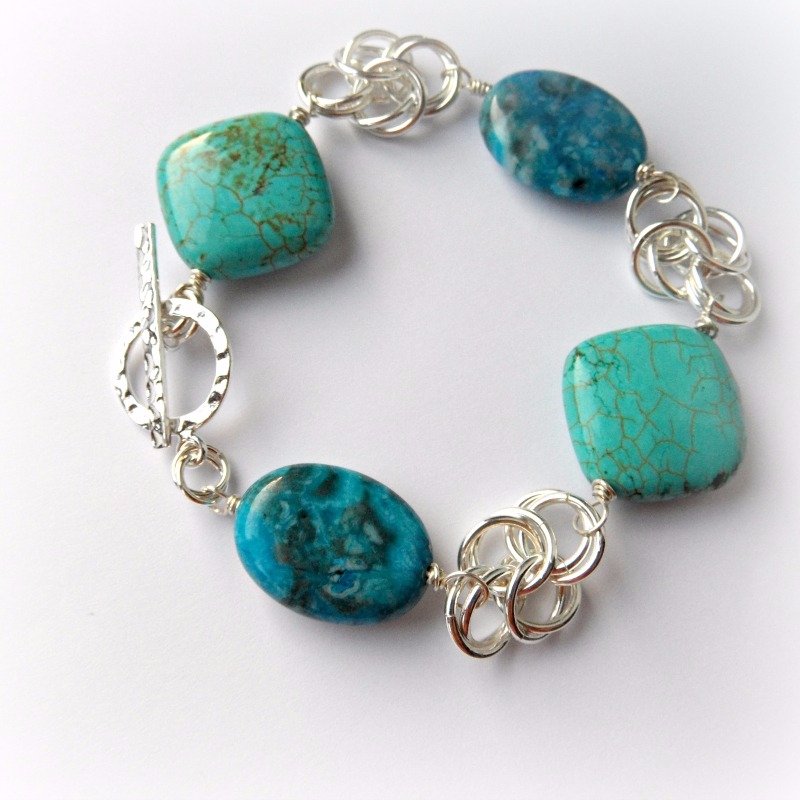 Blues chainmaille bracelet