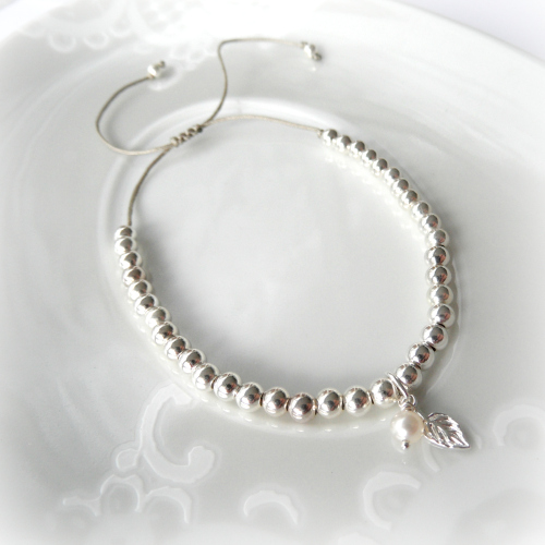 Silver Bead Friendship Bracelet