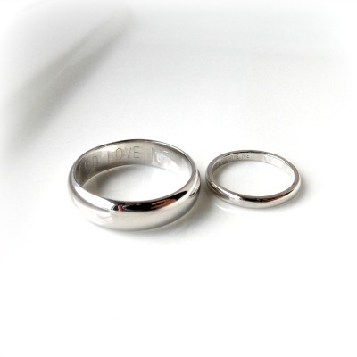 James & Mathilde White Gold Wedding Rings