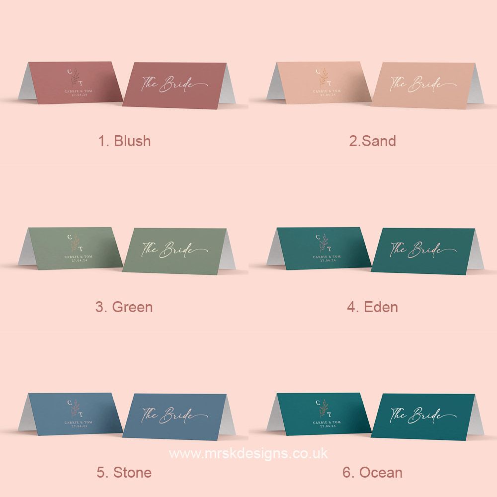 Carrie Place Name Cards All