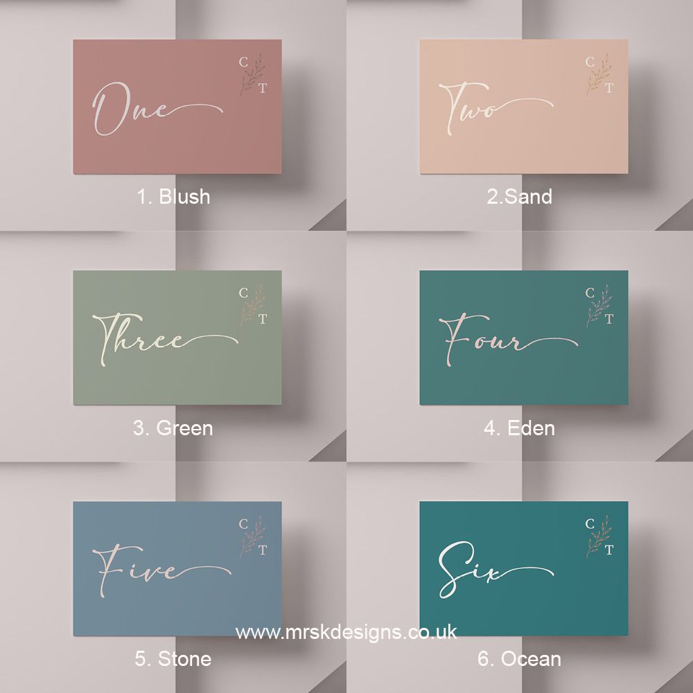 Carrie Table Numbers All