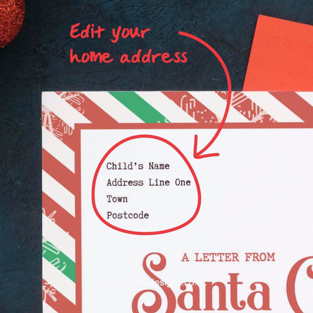 Mrs K Letter from Santa Edit Address