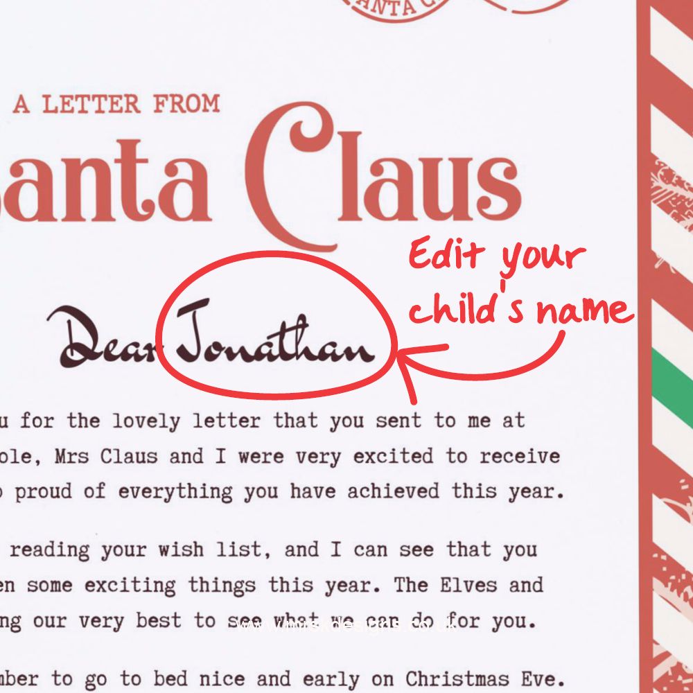Mrs K Letter from Santa Edit Name
