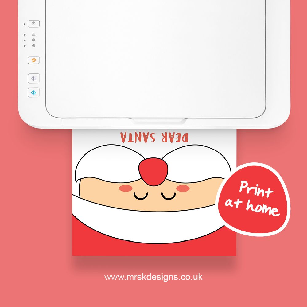 Mrs K Letter to Santa Print at Home