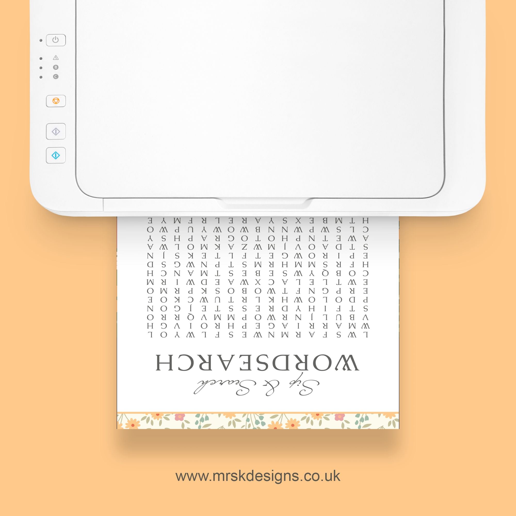 Editable wedding invitation print-at-home template, featuring a yellow floral design package