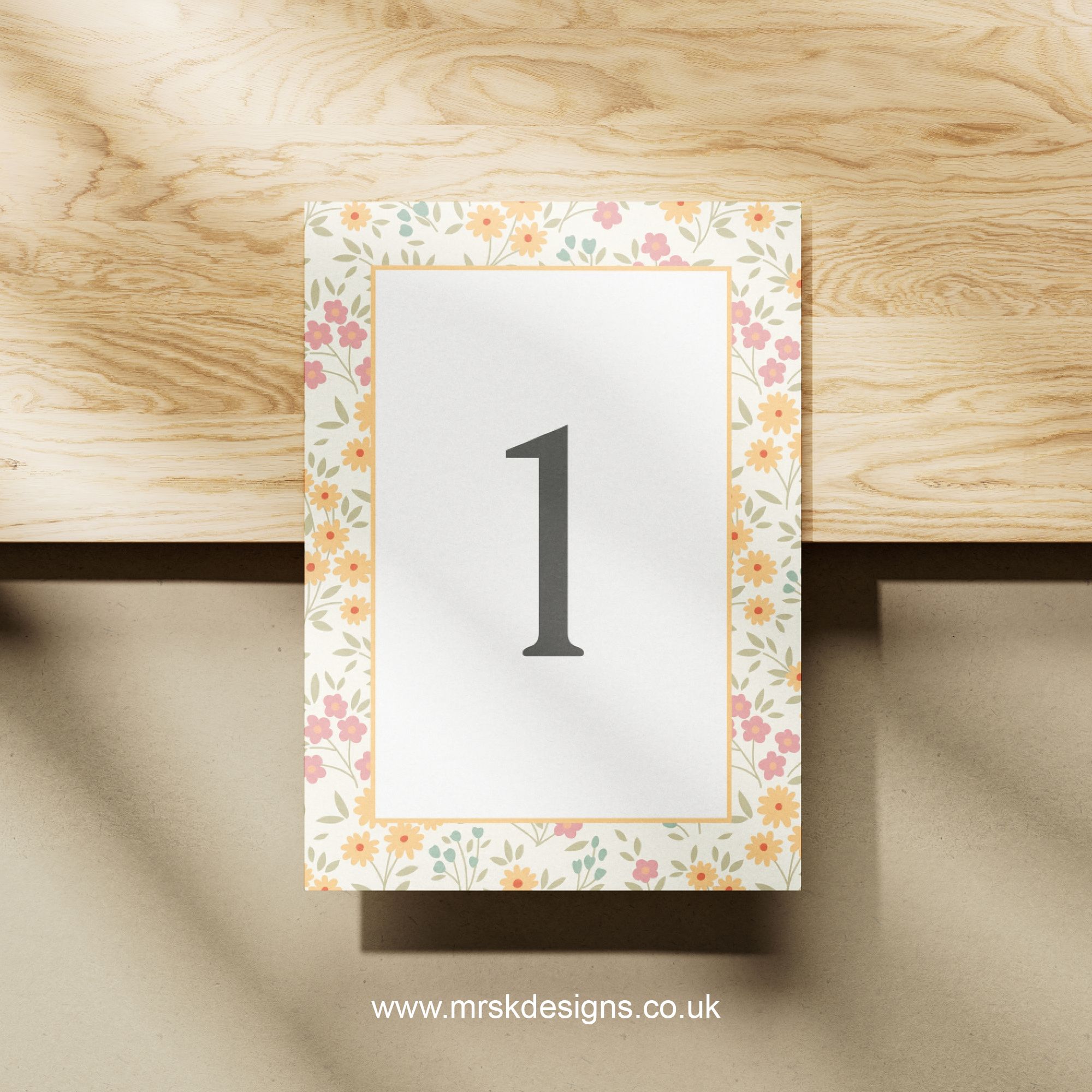 Editable wedding invitation print-at-home template, featuring a yellow floral design