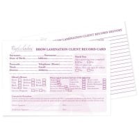 Client Record History Cards for Brow Lamination