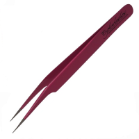 Pink Tweezers F Type for Eyelash Extensions Stainless Steel