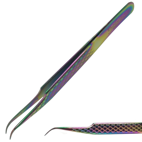 Diamond Grip Curved Tweezers for Classic or Volume Lashes
