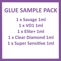 Glue Sample Pack - 5 x 1ml (Savage, VO1, Elite+, Clear Diamond, Super Sensitive)