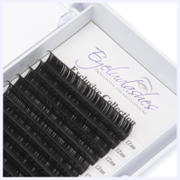 Exclusive Collection Rich Black / Matte Eyelash Extension Tray Eyeluvlashes (SET LENGTH) 16 Lines