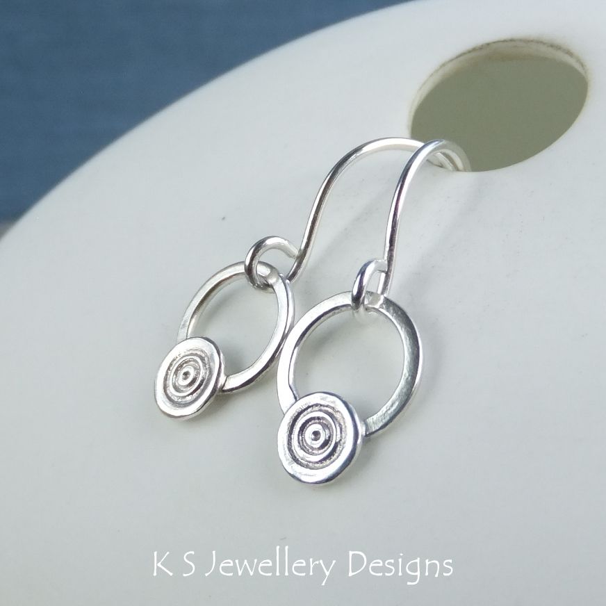 CIRCLES - Circle Drop Sterling Silver Earrings