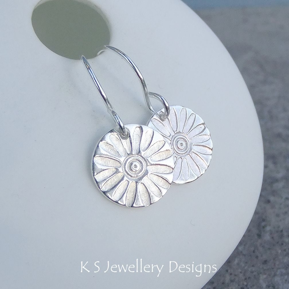 Daisy Discs - Sterling Silver Earrings