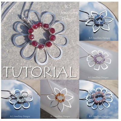 JEWELLED FLOWERS - Wirework Jewellery Tutorial (e-mailed PDF download)