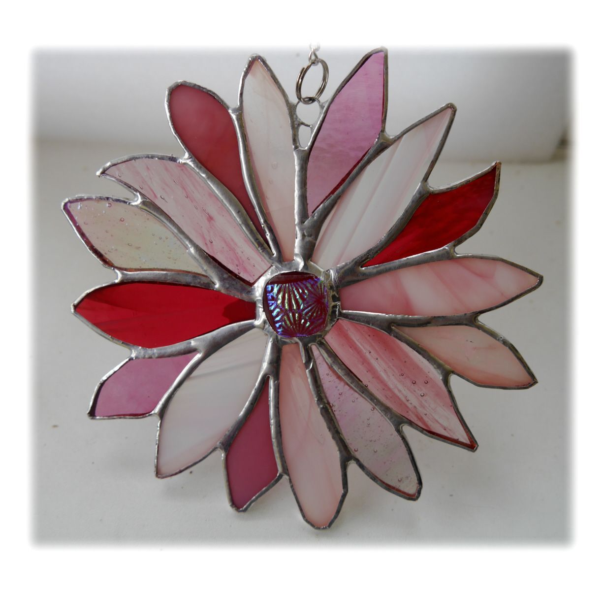 Pink 16 petal Flower 002 #1907 FREE 17.50