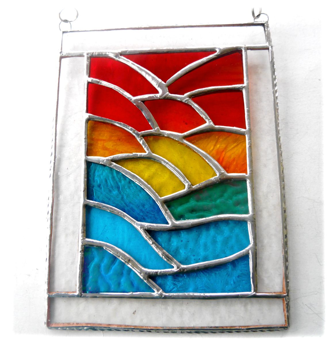 Sunset Ripples Stained Glass Picture Suncatcher