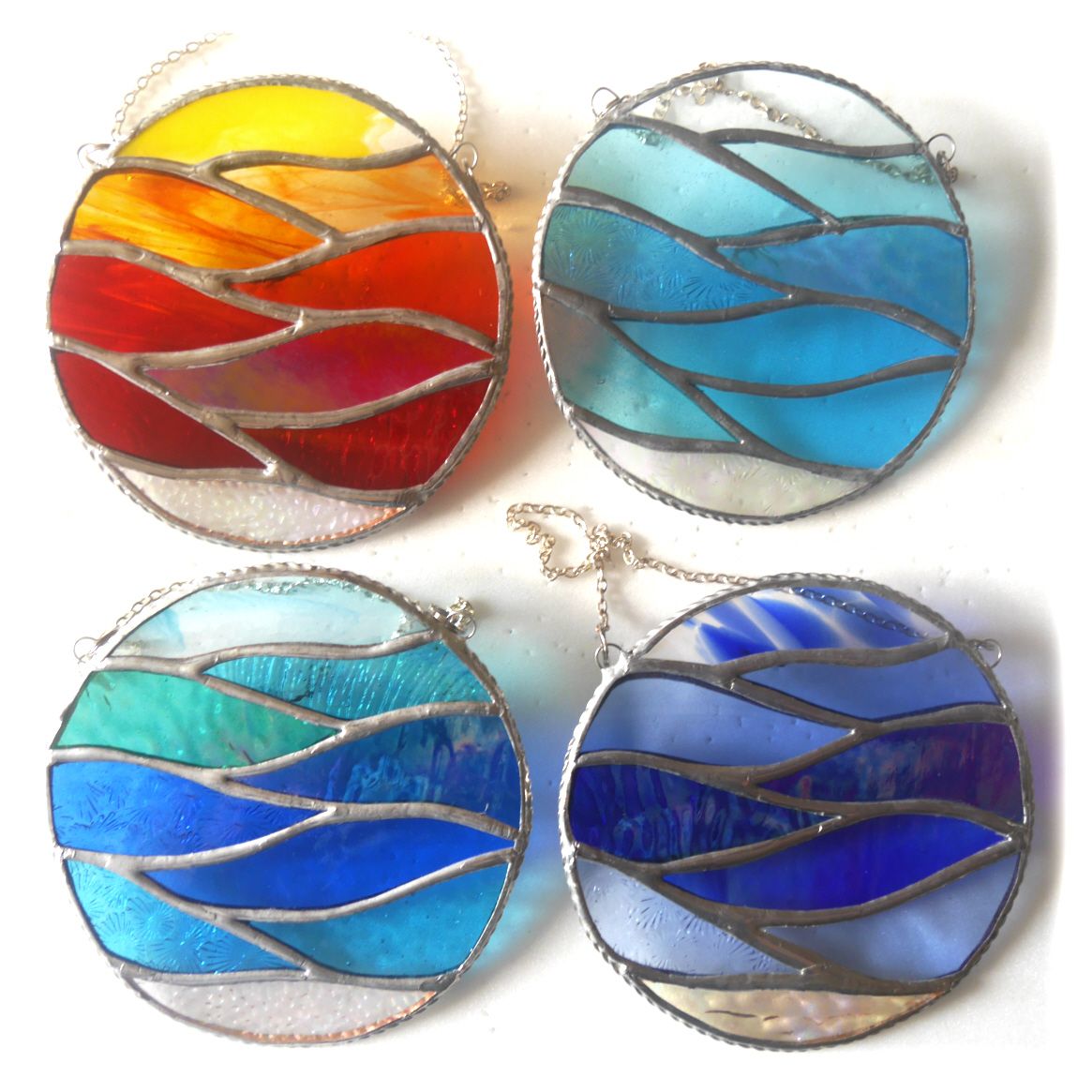 Making Waves Stained Glass Suncatcher Colour Choice