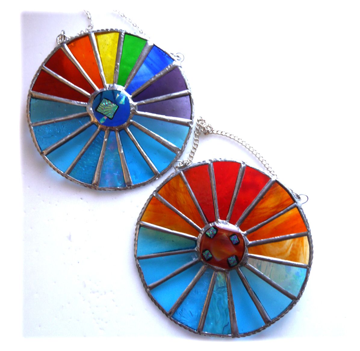 Sea Colourwheel Suncatcher Stained Glass Rainbow or Sunsetainbow Handmade