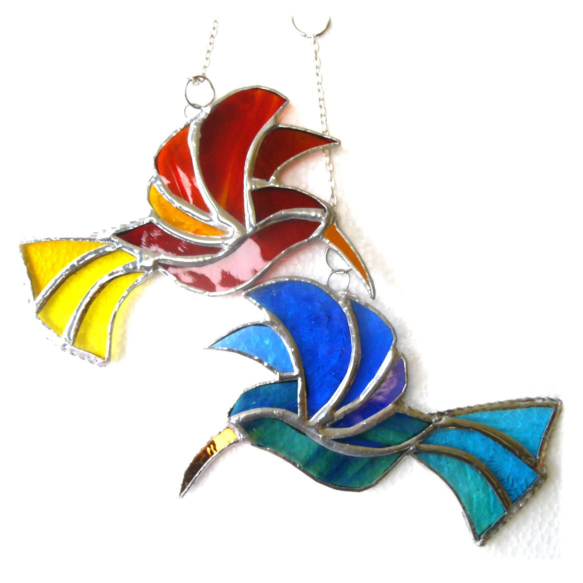 Hummingbird Stained Glass Suncatcher Sunbird Bird Handmade Colour Choice