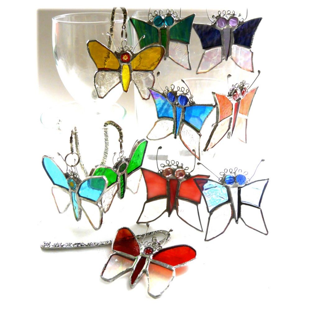 Flutterby Butterfly Suncatcher Stained Glass Colour / Design Choice