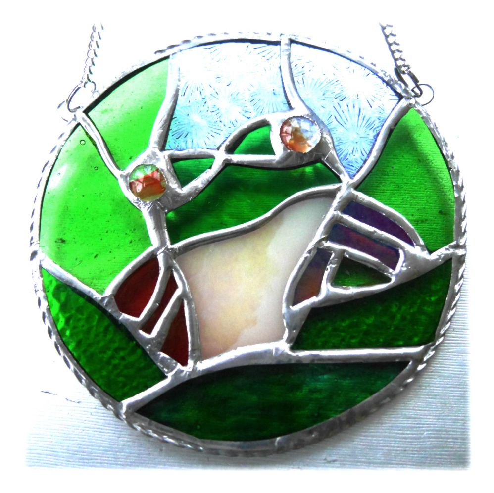 Tree Frog Ring Stained Glass Suncatcher
