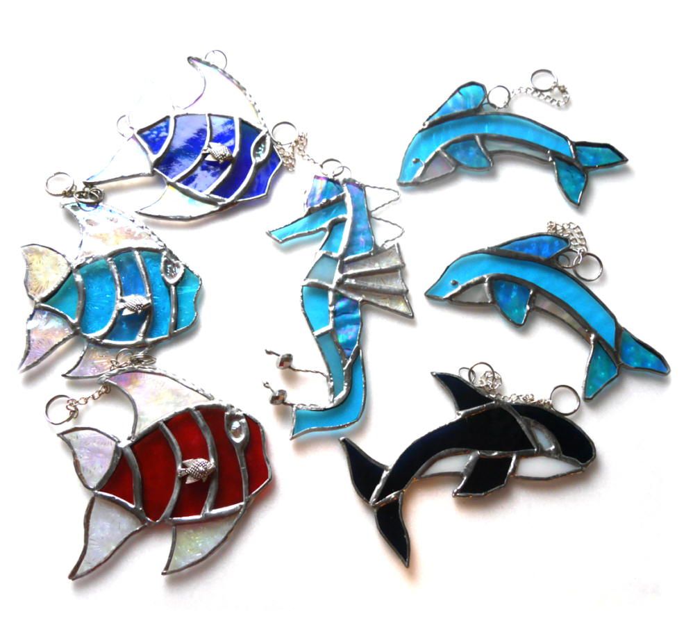 Underwater Suncatcher Choice of Whale, Tropical Fish, Dolphin or Seahorse