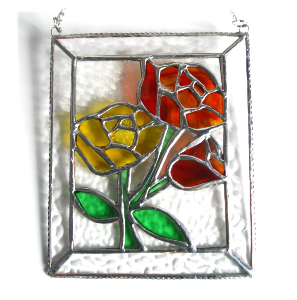 Roses Picture Stained Glass Suncatcher Rose Flower