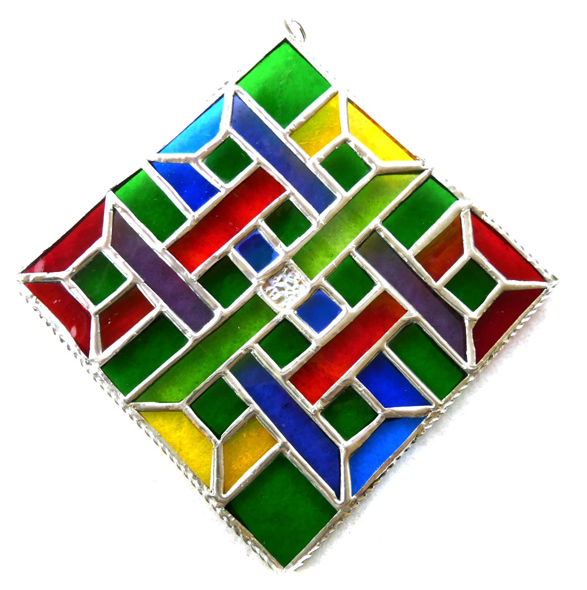 Celtic Maze Eternal Knot Stained Glass Suncatcher