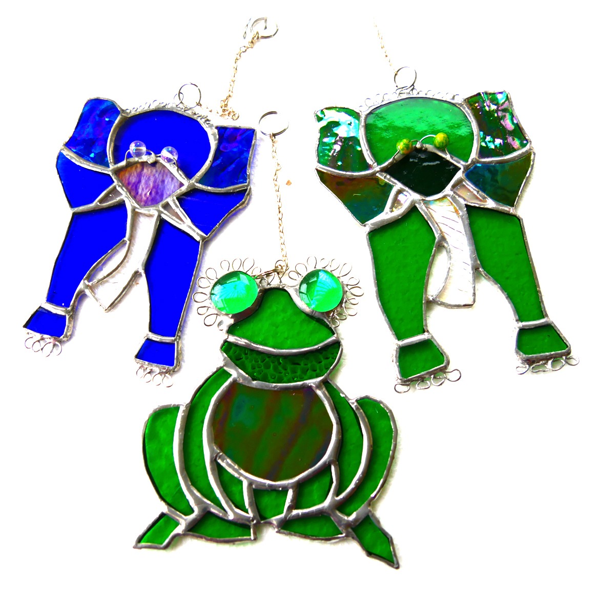 Frog or Elephant Stained Glass Suncatcher