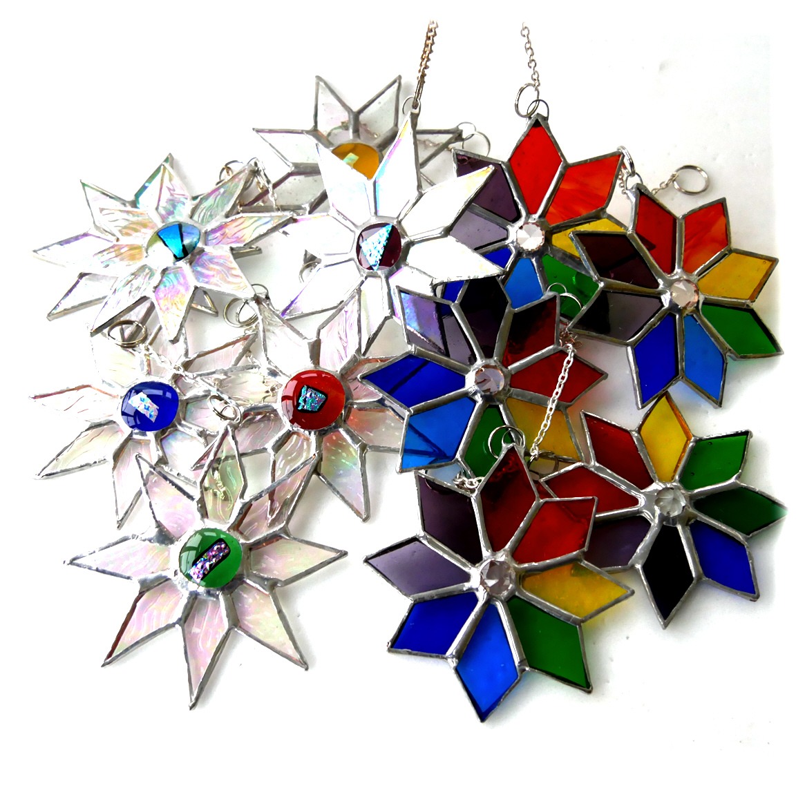 Rainbow Crystal or ShinyStar stained glass suncatcher decorationb