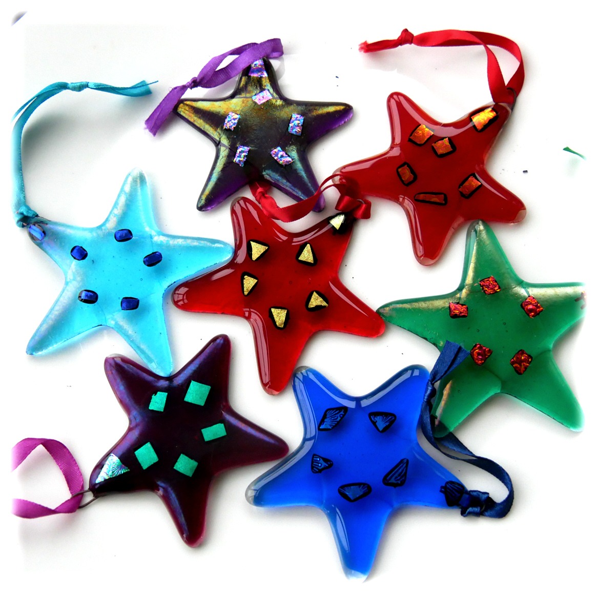 Star Fused Glass Christmas Tree Decoration