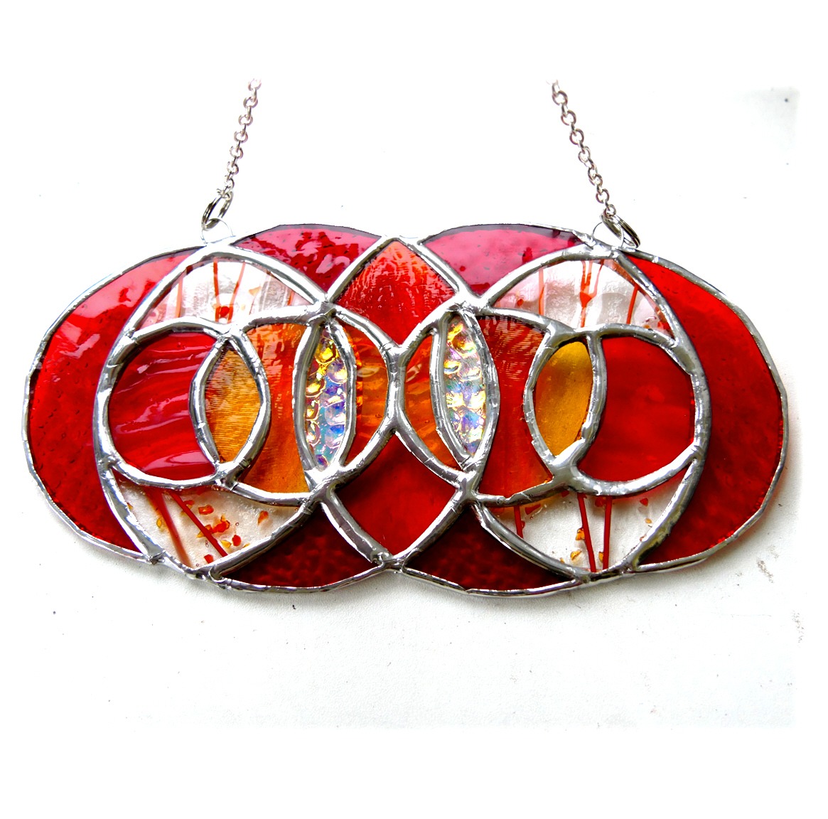 Autumn Eyes Stained Glass Suncatcher Abstract