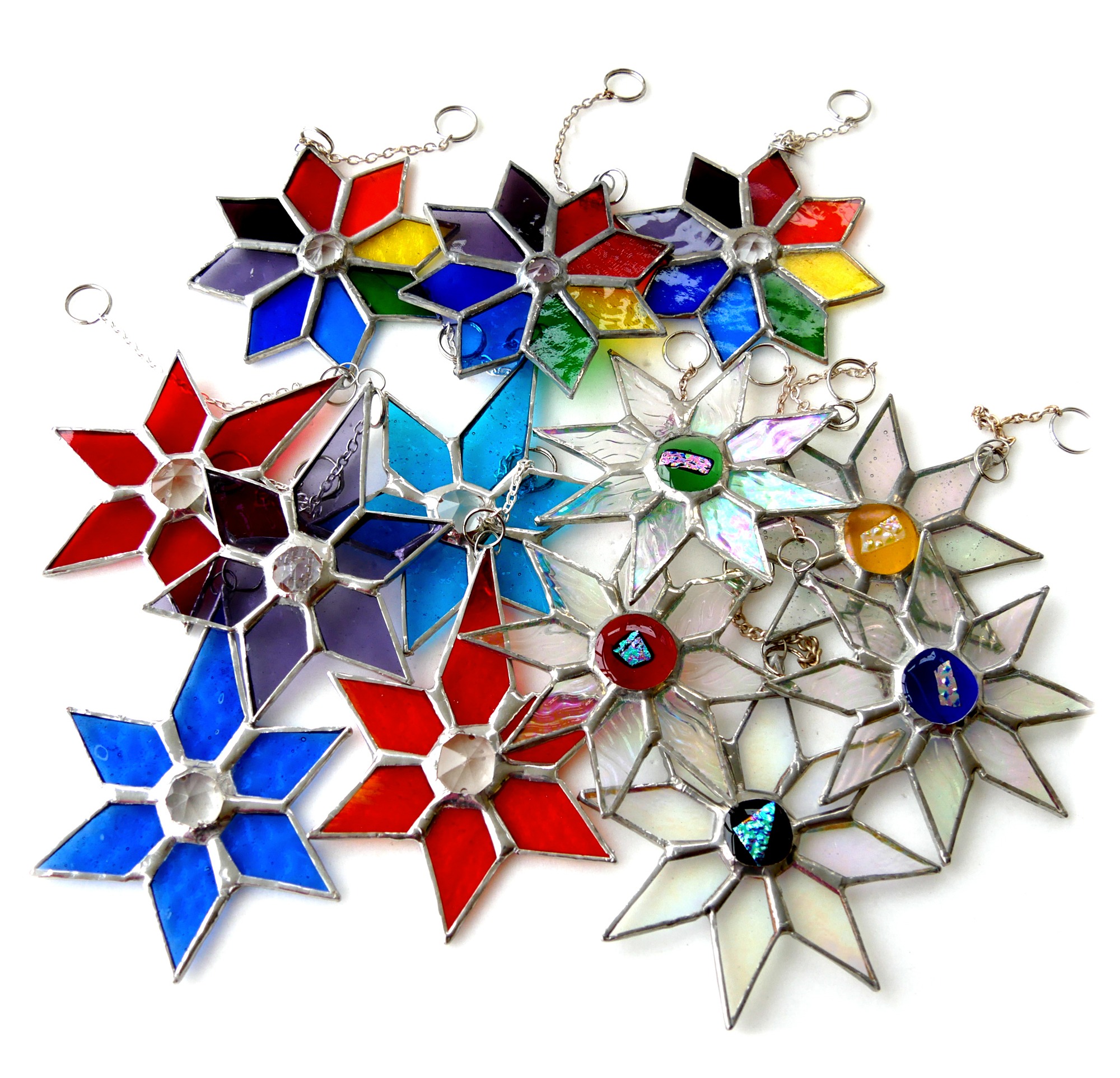 Rainbow Crystal or ShinyStar stained glass suncatcher decorationb