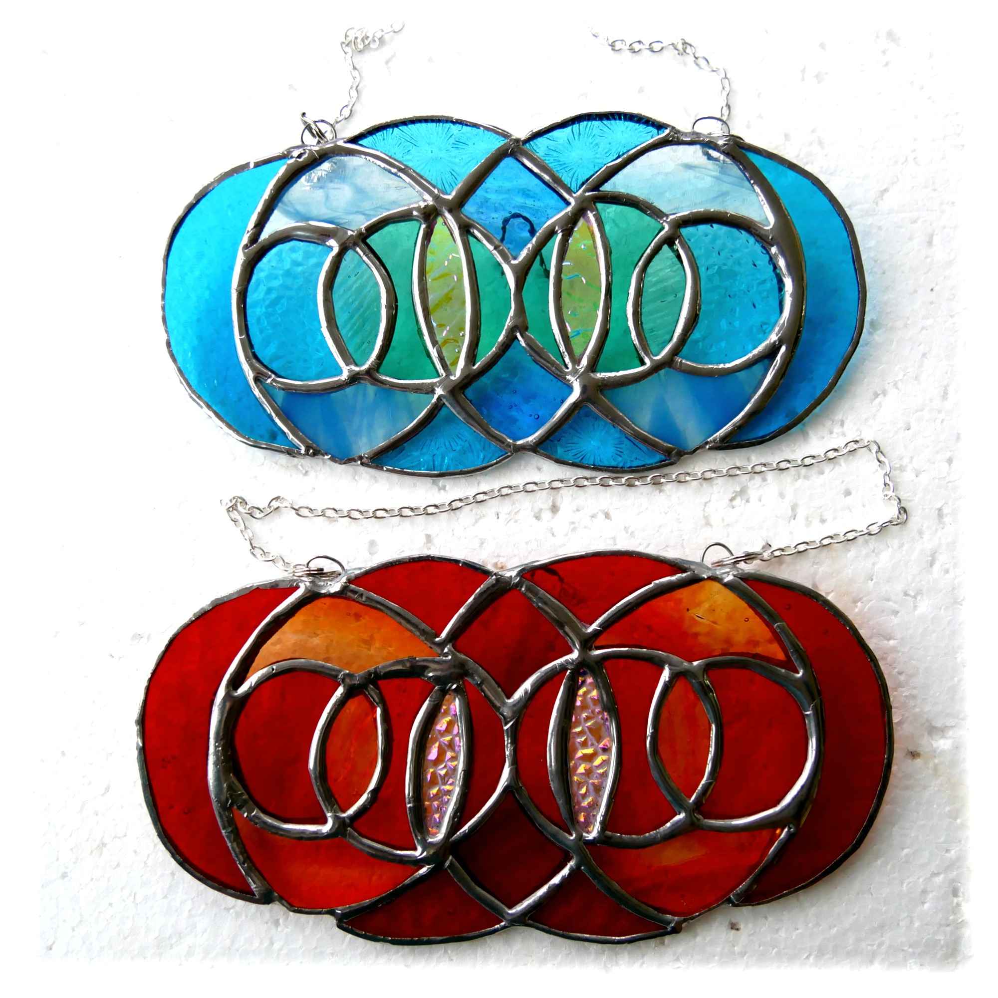 Autumn Eyes Stained Glass Suncatcher Abstract