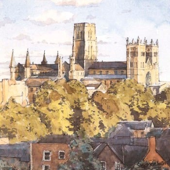 Durham Cathedral from the train station