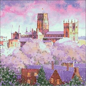 CC09 Snowscene - Durham Cathedral from the train station.