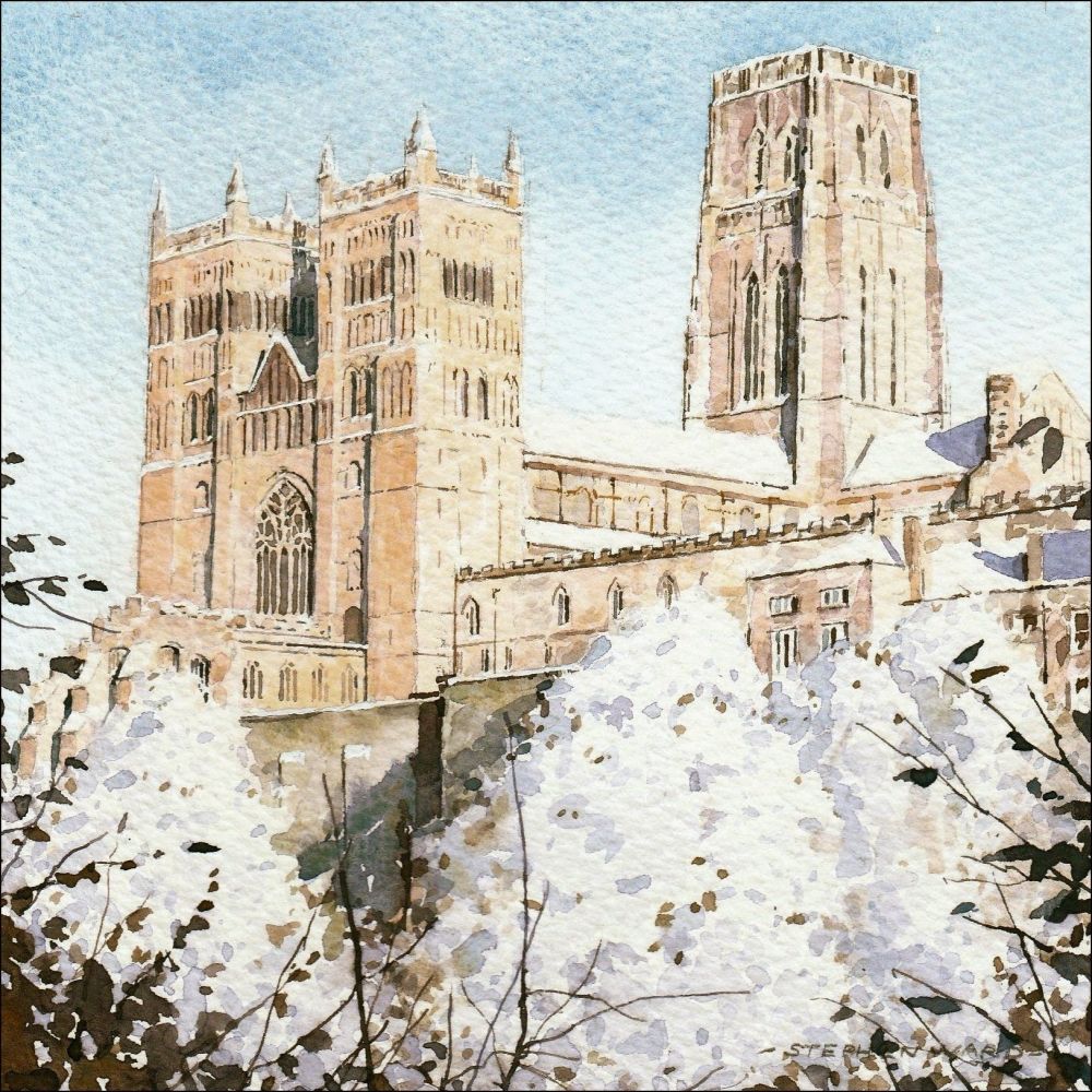 CC12 Durham Cathedral in a snowy landscape