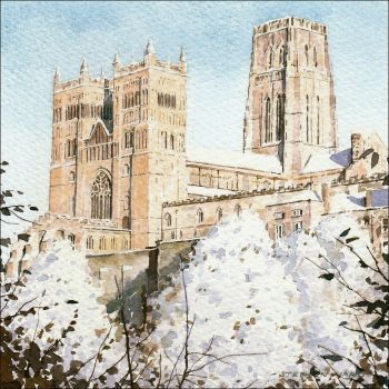 CC12 Durham Cathedral in a snowy landscape
