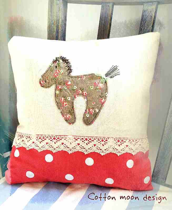 handmade horse cushion