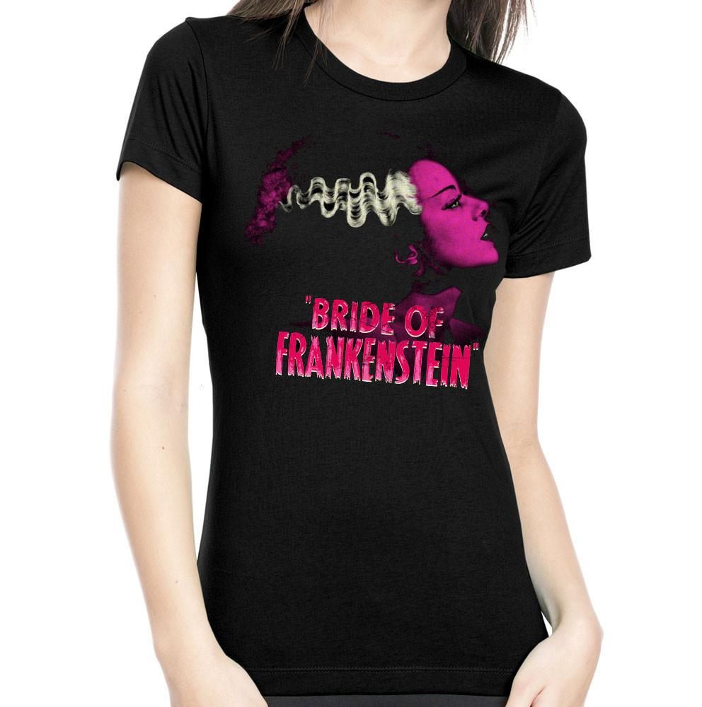 Rock Rebel Bride Of Frankenstein Pink Tshirt