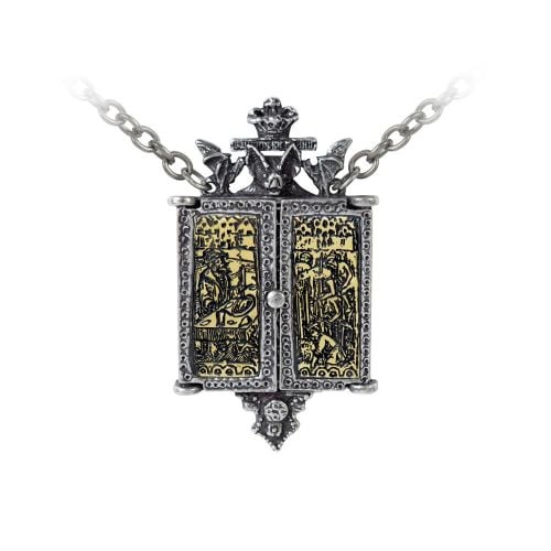 Alchemy Balkan Triptych Icon Locket Necklace