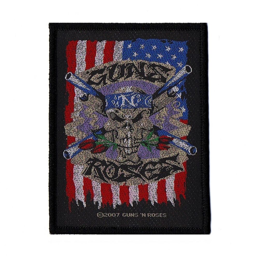 Guns N Roses US Flag And Skull Patch