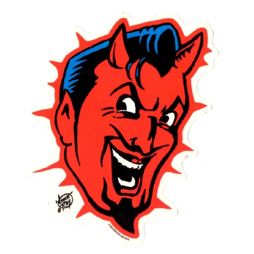 Vince Ray Devil Head Sticker