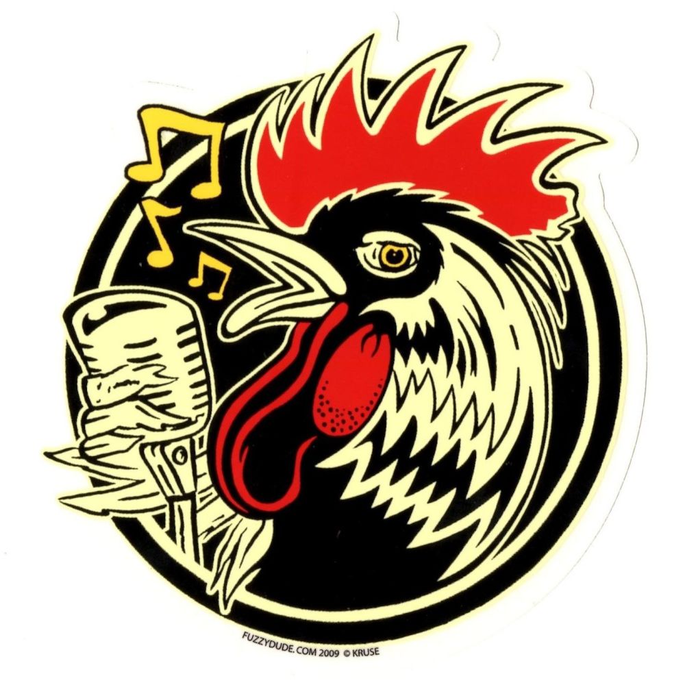 Kruse Rockabilly Rooster Sticker