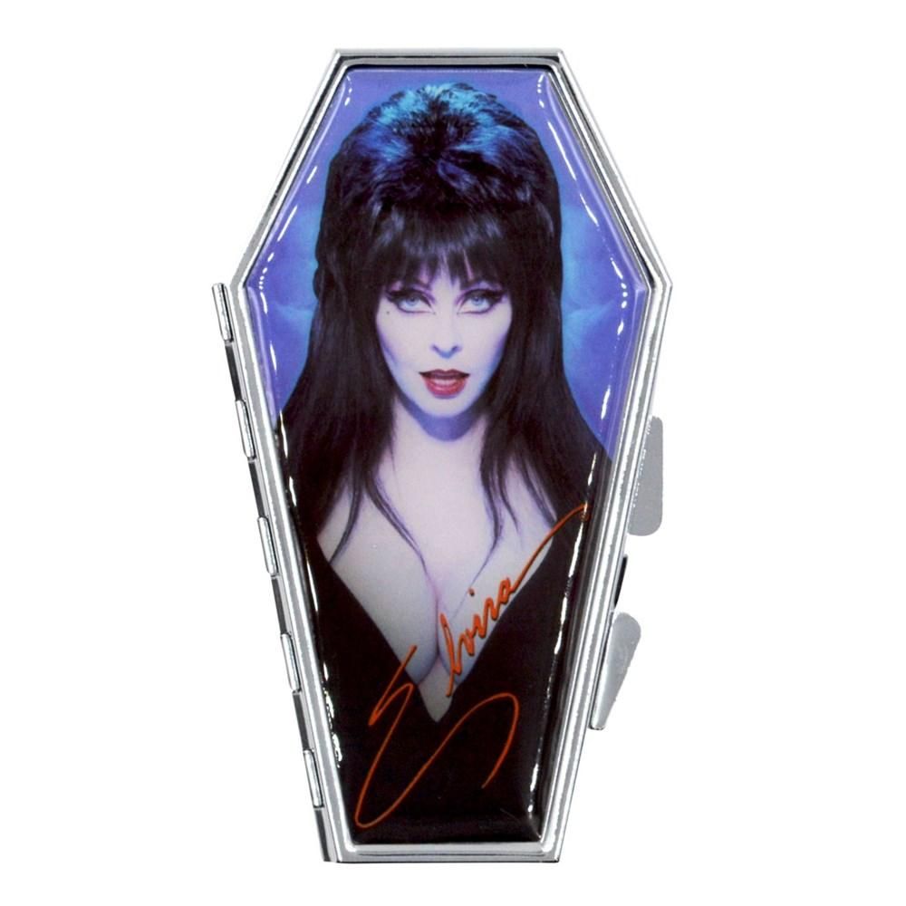 Kreepsville 666 Elvira Blue Portrait Coffin Compact Mirror